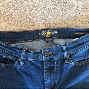 Lucky Brand Womens Dark Blue Sweet and Straight Jeans